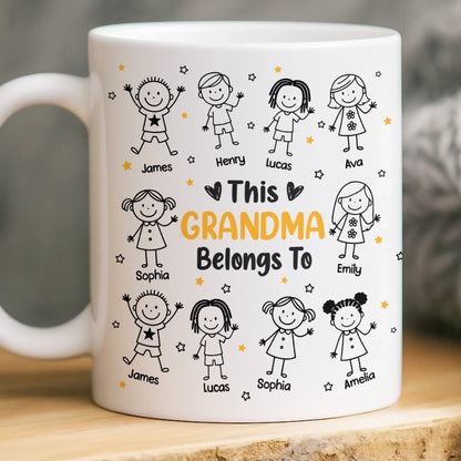Custom Mug - Personalized Birthday Gifts For Mom, Grandma - Growing Love In Our Little World