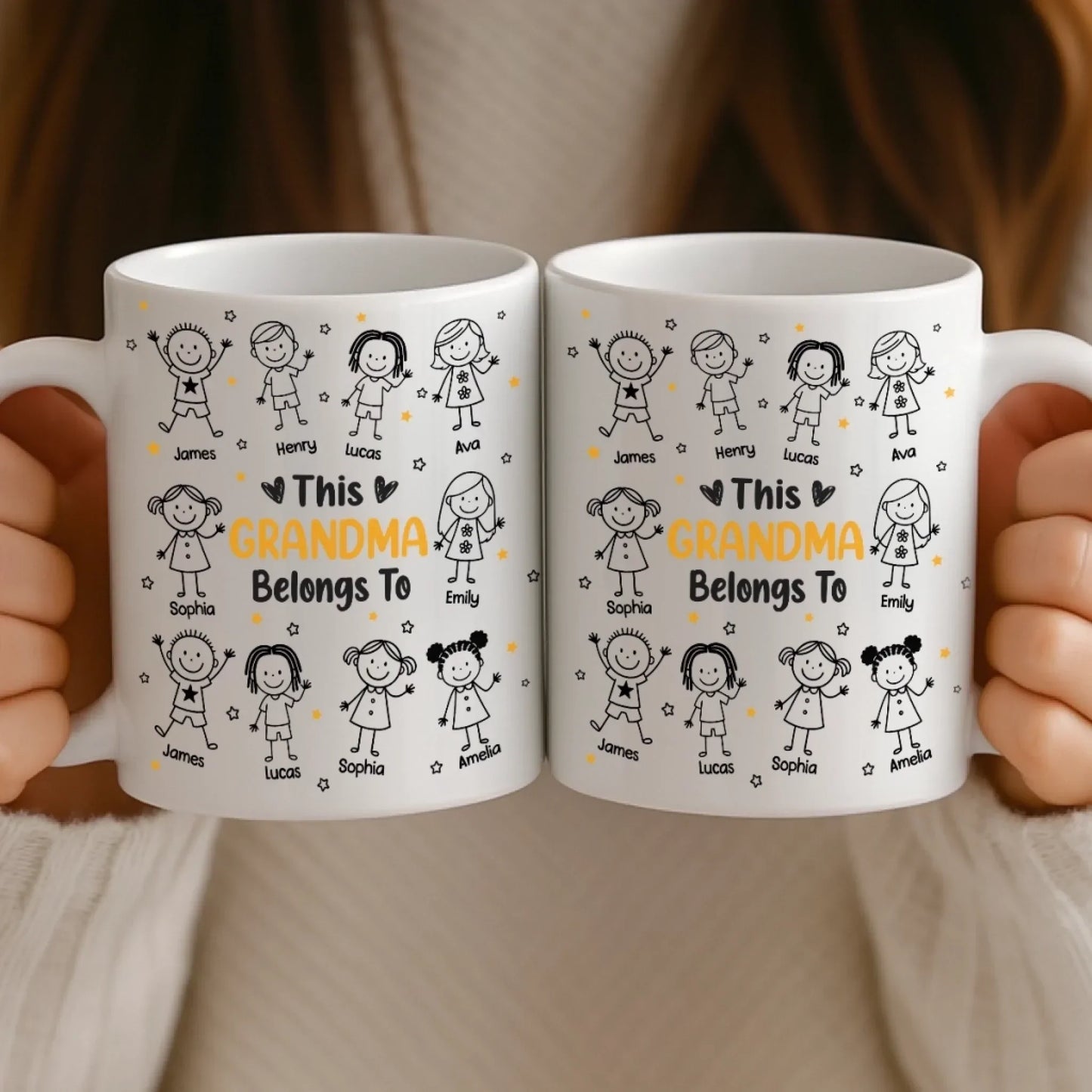 Custom Mug - Personalized Birthday Gifts For Mom, Grandma - Growing Love In Our Little World