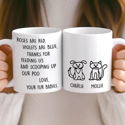 Custom Mug - Personalized Christmas Birthday Gifts For Dog Cat Lovers, Dog Dad And Mom, Cat Owners - Fur Babies, Full Drama