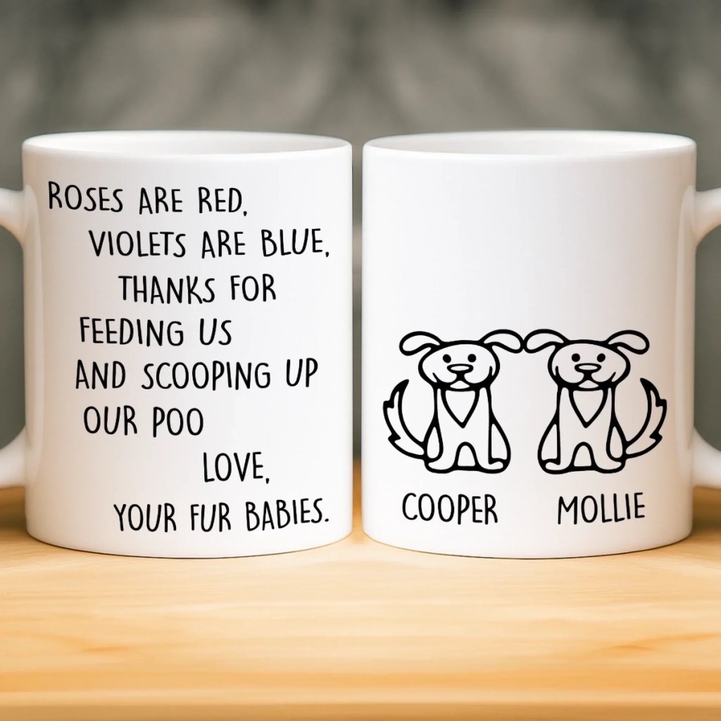 Custom Mug - Personalized Christmas Birthday Gifts For Dog Lovers, Dog Dad And Mom - Pet Hair, Don't Care