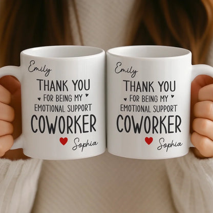 Custom Mug - Personalized Birthday Gifts For Coworker, Work Bestie - Teamwork Keeps Us Moving Forward