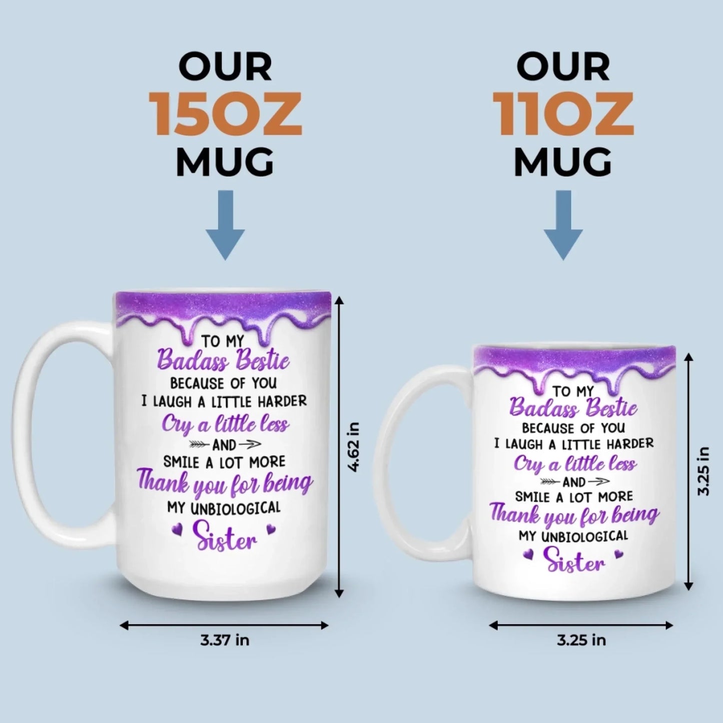 Custom Mug - Personalized Best Friend Birthday Gifts For Women, Besties, Sisters, BFF - Besties Making Life Shine Brighter