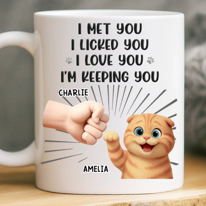 Custom Mug - Personalized Birthday Gifts For Dog Cat Lovers, Dog Dad And Mom, Cat Owners - My Pets Think I'm Cool