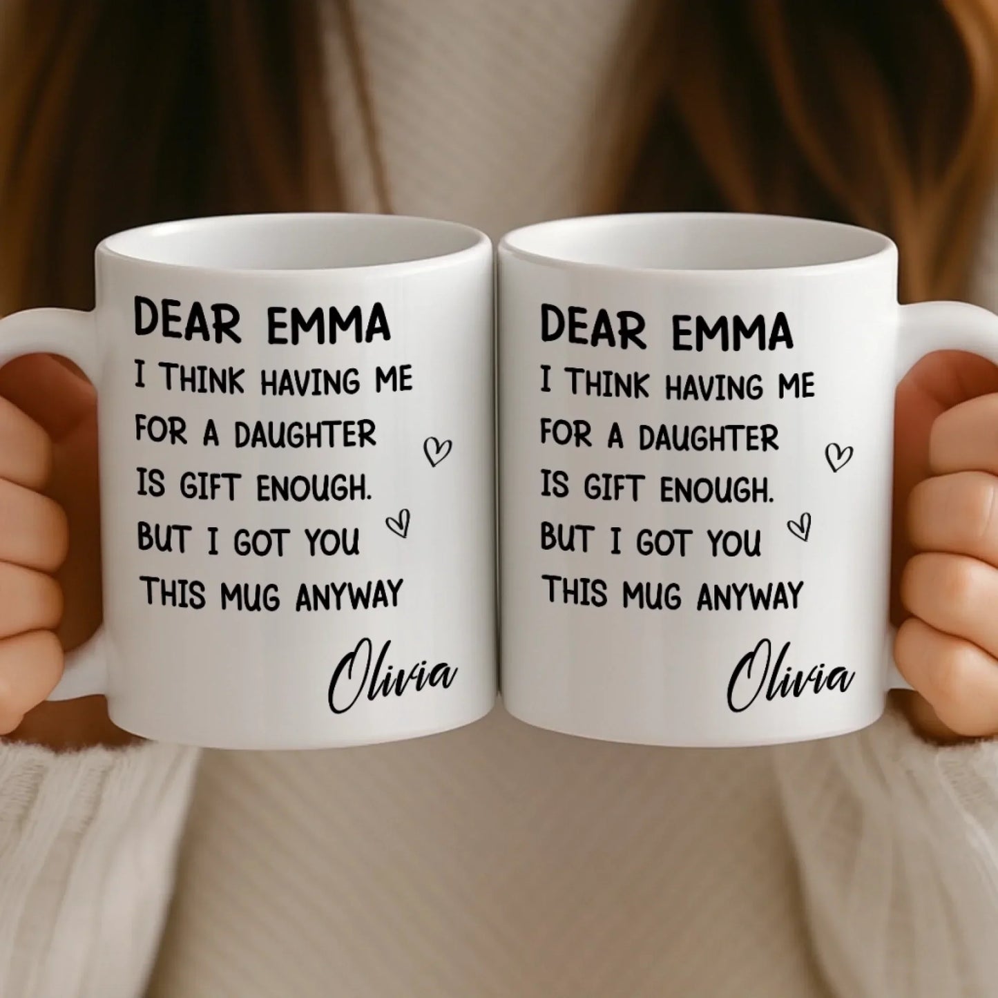Custom Mug - Personalized Birthday Gifts For Mom, Dad - You Make My World Better