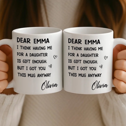 Custom Mug - Personalized Birthday Gifts For Mom, Dad - You Make My World Better