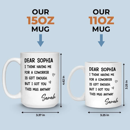 Custom Mug - Personalized Birthday Gifts For Coworker, Work Bestie - Your Effort Inspires Me