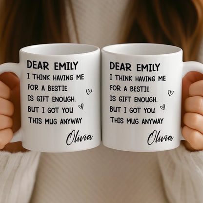 Custom Mug - Personalized Best Friend Birthday Gifts For Women, Besties, Sisters, BFF - You Are My Everyday Joy