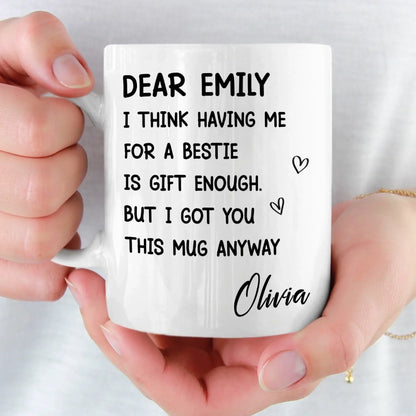 Custom Mug - Personalized Best Friend Birthday Gifts For Women, Besties, Sisters, BFF - You Are My Everyday Joy