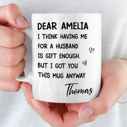 Custom Mug - Personalized Anniversary Wedding Gifts For Husband And Wife, Him And Her - Your Love Is My Peace