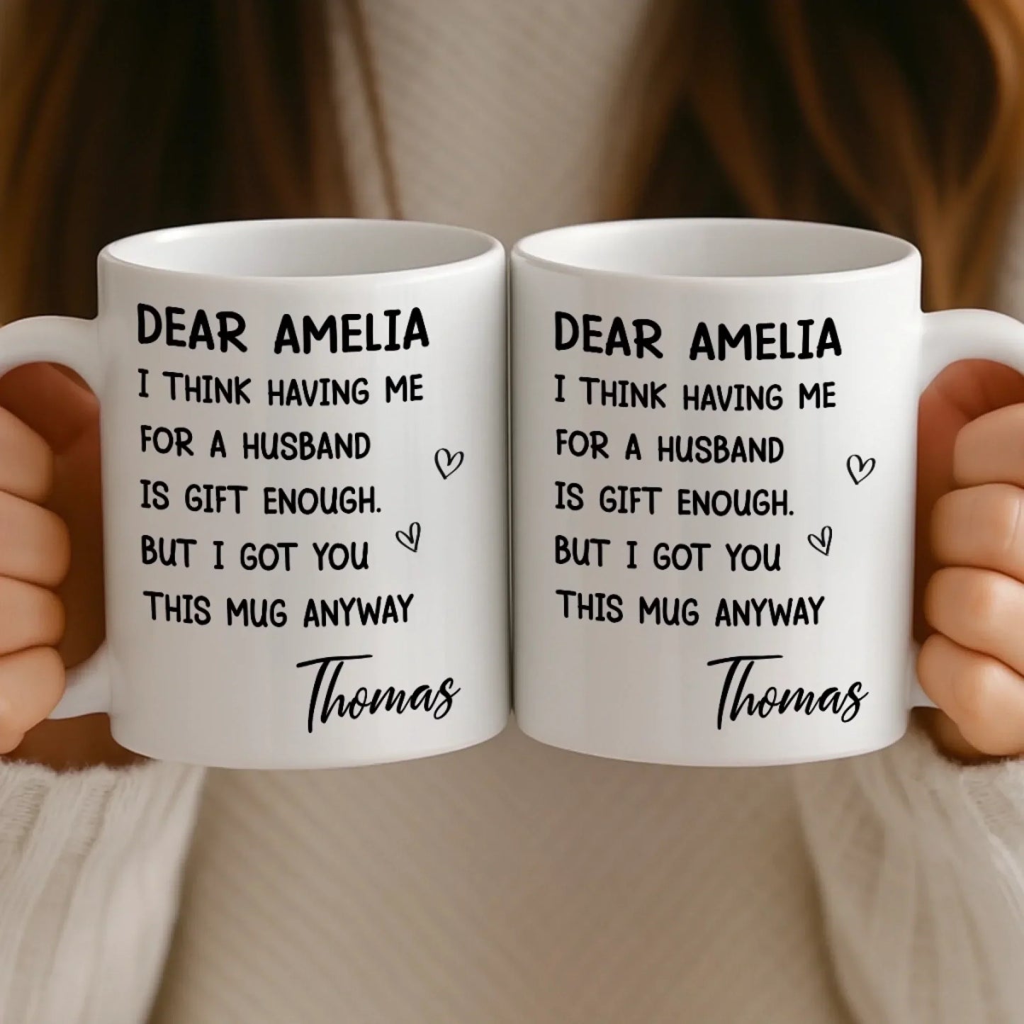 Custom Mug - Personalized Anniversary Wedding Gifts For Husband And Wife, Him And Her - Your Love Is My Peace