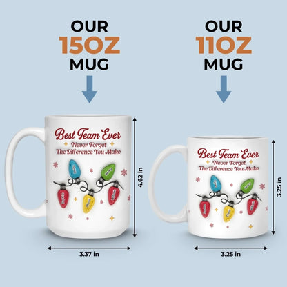 Custom Mug - Personalized Christmas Birthday Gifts For Coworker, Work Bestie - Making Spirits Bright At Work