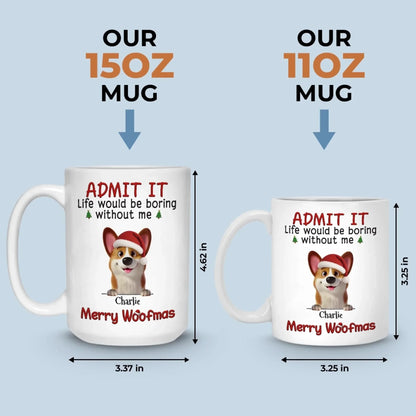 Custom Mug - Personalized Christmas Birthday Gifts For Dog Lovers, Dog Dad And Mom - Santa's Favorite Troublemaker