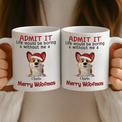 Custom Mug - Personalized Christmas Birthday Gifts For Dog Lovers, Dog Dad And Mom - Santa's Favorite Troublemaker