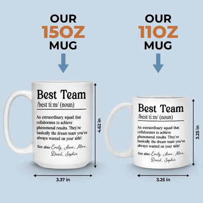 Custom Mug - Personalized Birthday Gifts For Coworker, Work Bestie - Dream Team