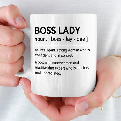 Custom Mug - Personalized Birthday Gifts For Coworker, Work Bestie, Boss - Leading Life Like A Boss Lady