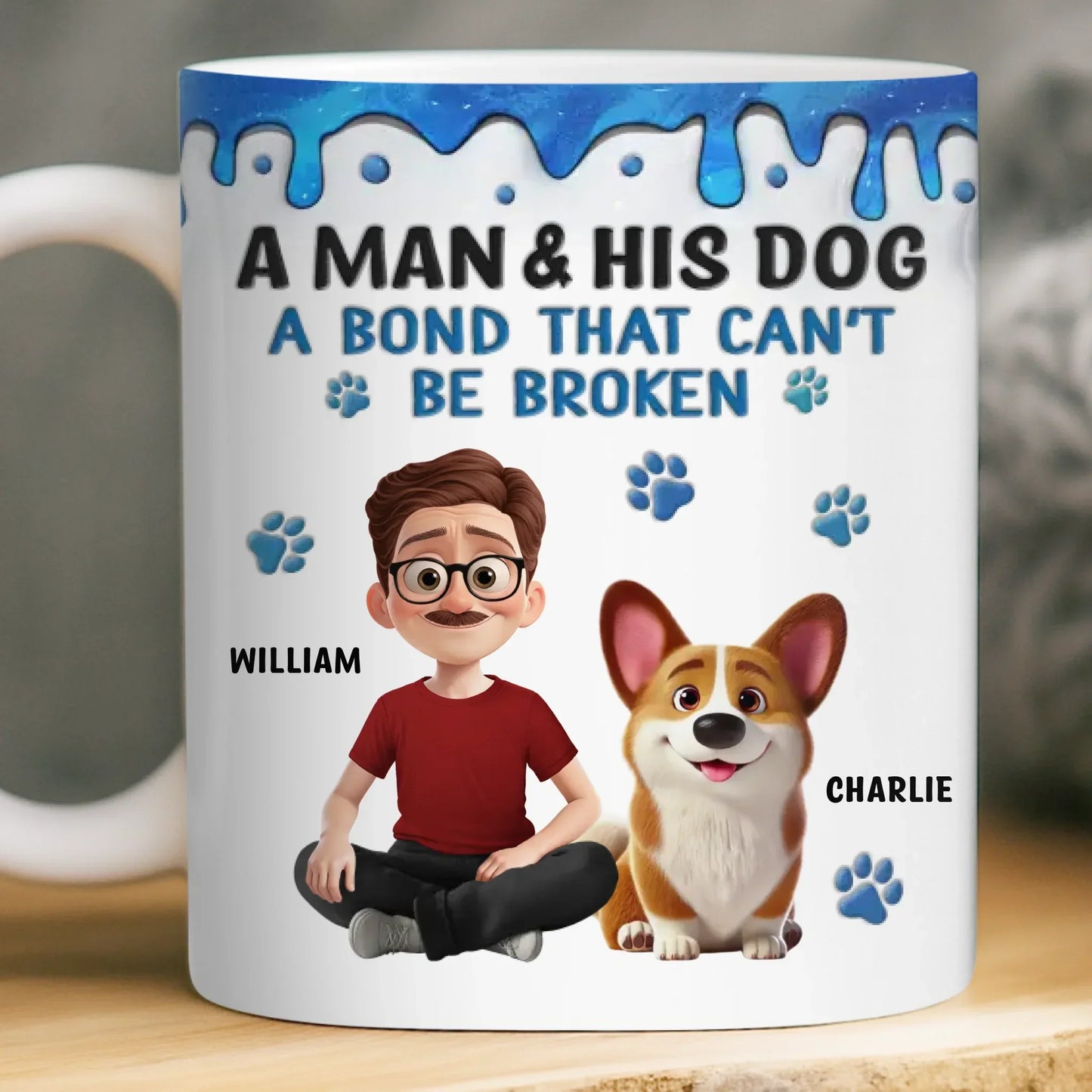 Custom Mug - Personalized Birthday Gifts For Dog Lovers, Dog Dad And Mom - Best Buds For Life