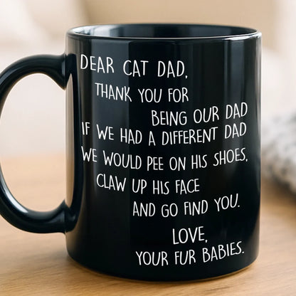 Custom Black Mug - Personalized Birthday Gifts For Cat Lovers, Cat Mom And Dad - Your Fur Babies Run This House