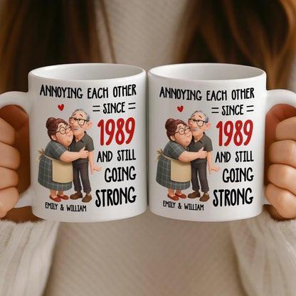 Custom Mug - Personalized Anniversary Wedding Gifts For Husband And Wife, Him And Her - Two Hearts One Journey