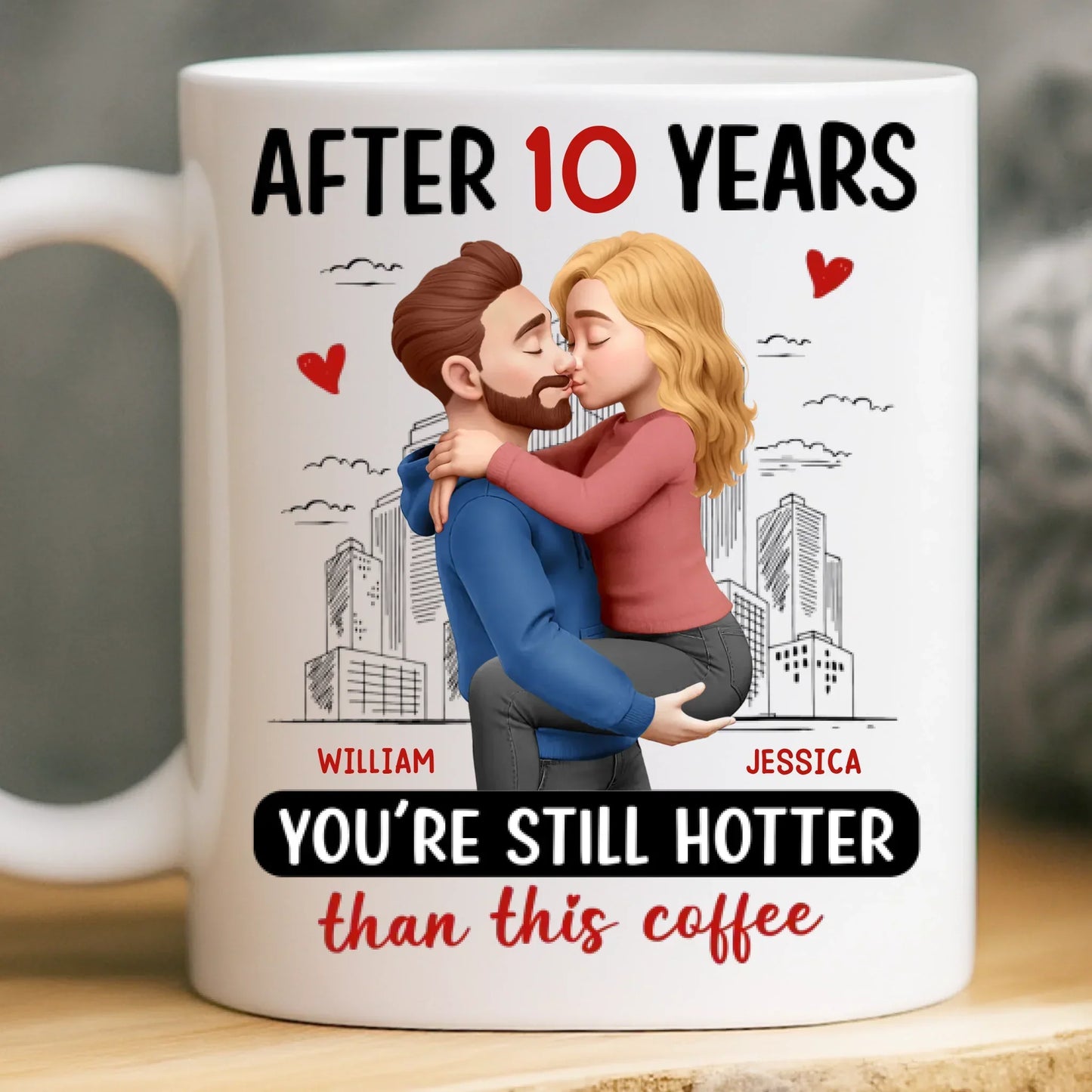 Custom Mug - Personalized Anniversary Wedding Gifts For Husband And Wife, Him And Her - You Feel Like Home