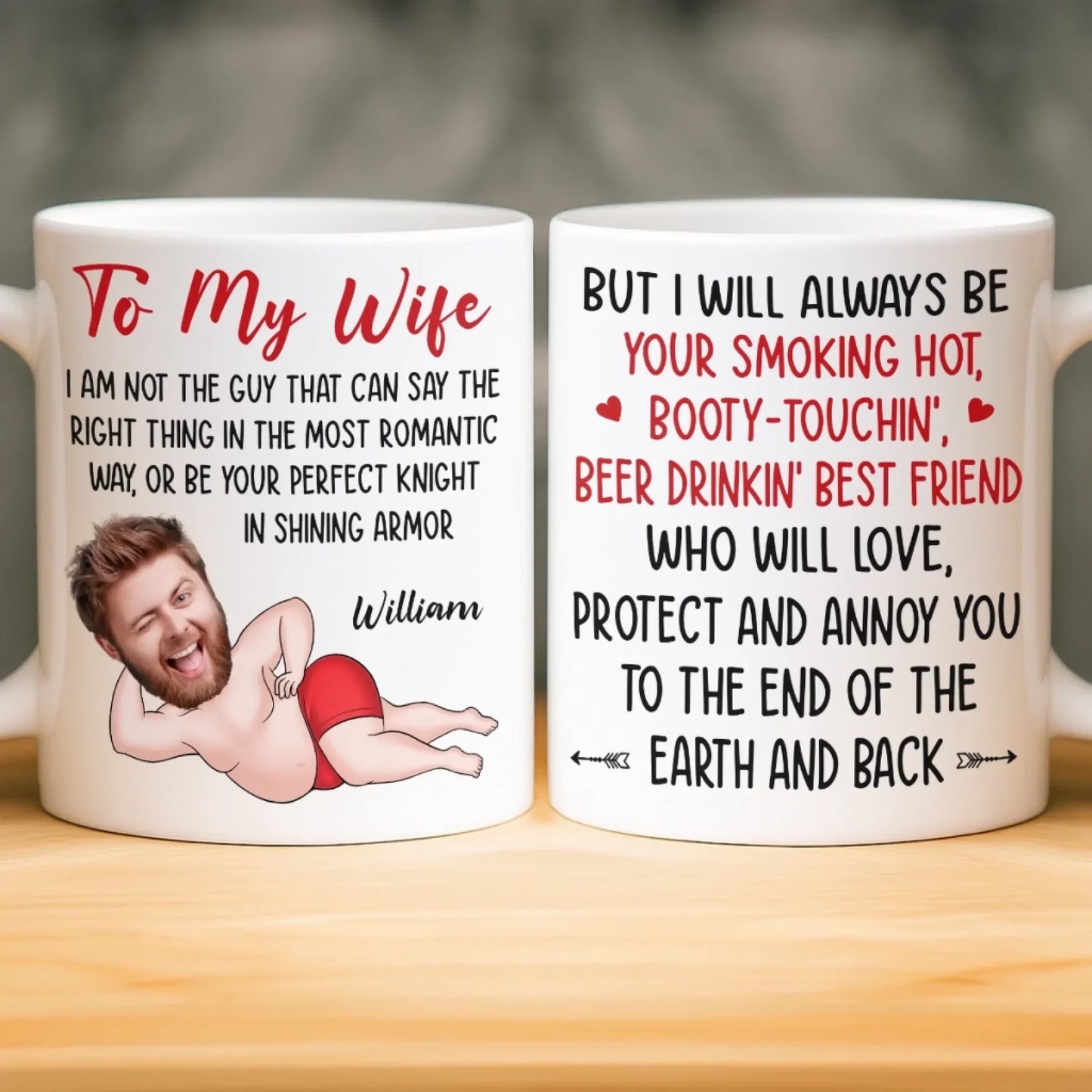 Custom Photo Mug - Personalized Anniversary Wedding Gifts For Husband And Wife, Him And Her - Every Day With You