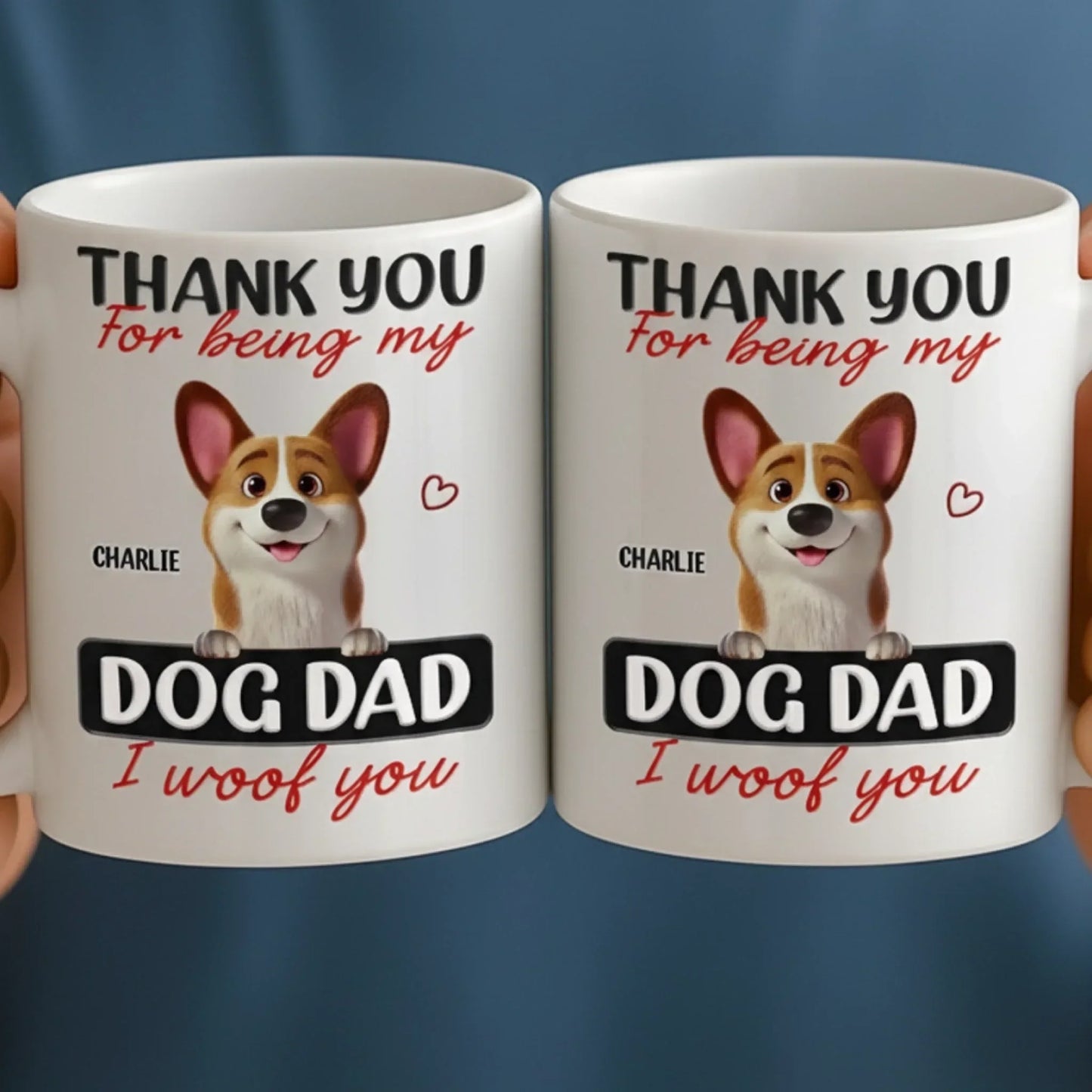 Custom Mug - Personalized Birthday Gifts For Dog Lovers, Dog Dad And Mom - Happy Pup, Happy Life