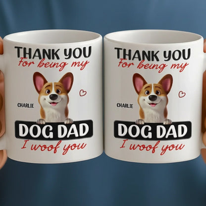 Custom Mug - Personalized Birthday Gifts For Dog Lovers, Dog Dad And Mom - Happy Pup, Happy Life
