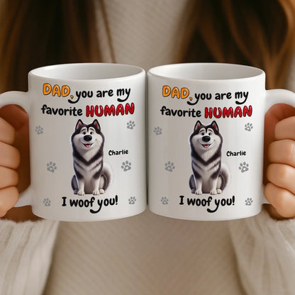 Custom Mug - Personalized Birthday Gifts For Dog Lovers, Dog Dad And Mom - Love Comes On Four Paws