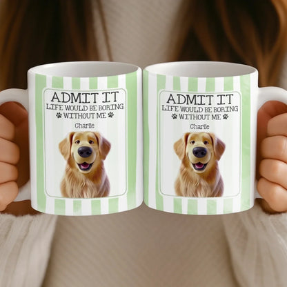 Custom Mug - Personalized Christmas Birthday Gifts For Dog Cat Lovers, Dog Dad And Mom, Cat Owners - Life Is Better With Pets