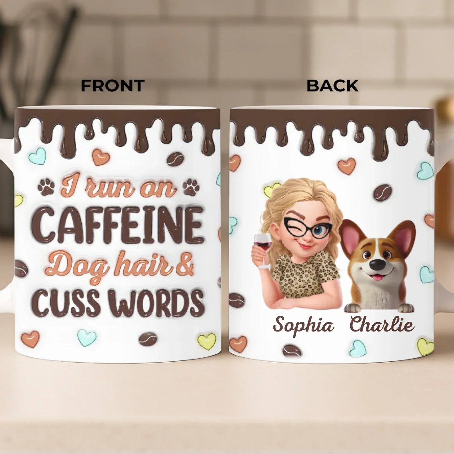 Custom Mug - Personalized Birthday Gifts For Dog Lovers, Dog Dad And Mom - Proud Dog Mom