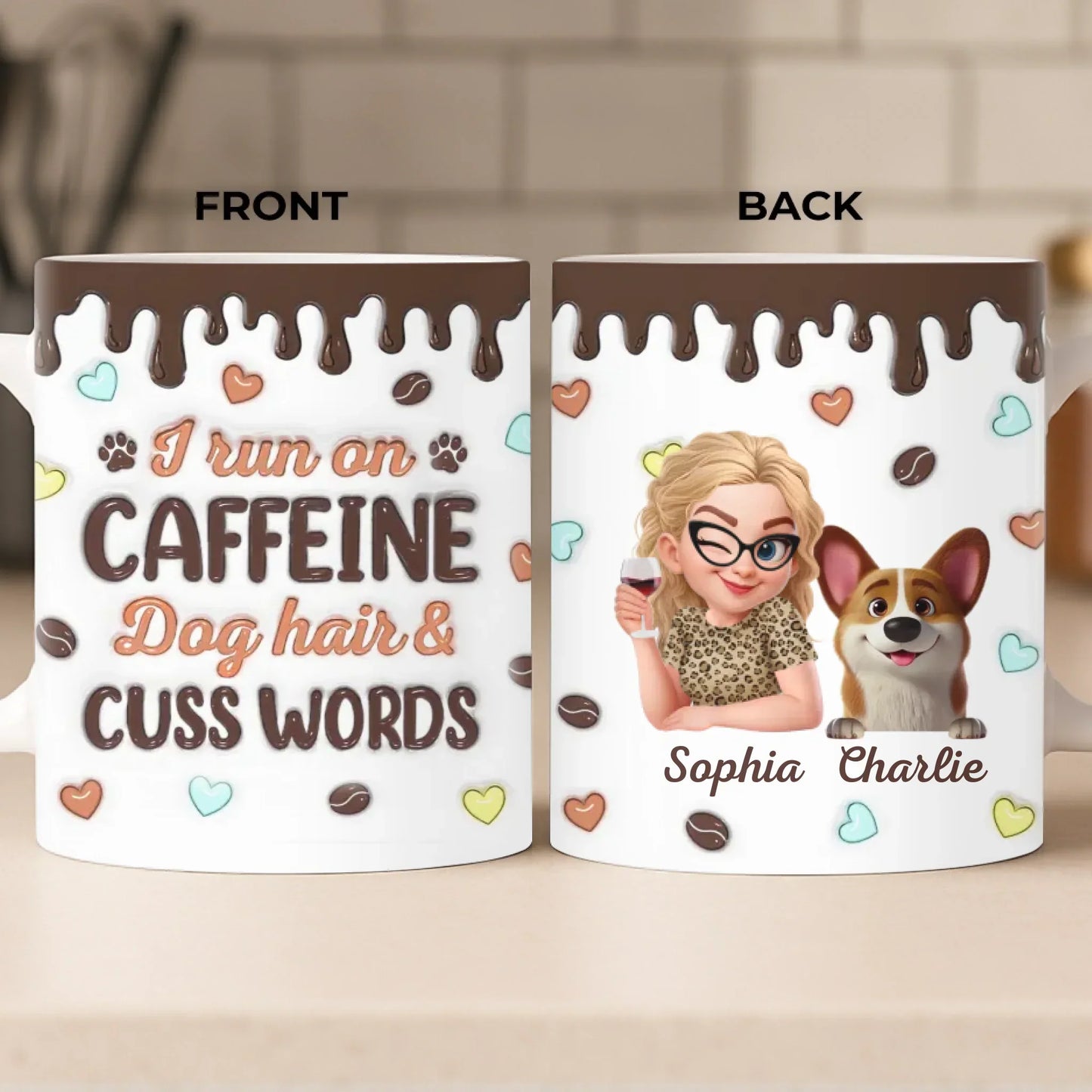 Custom Mug - Personalized Birthday Gifts For Dog Lovers, Dog Dad And Mom - Proud Dog Mom