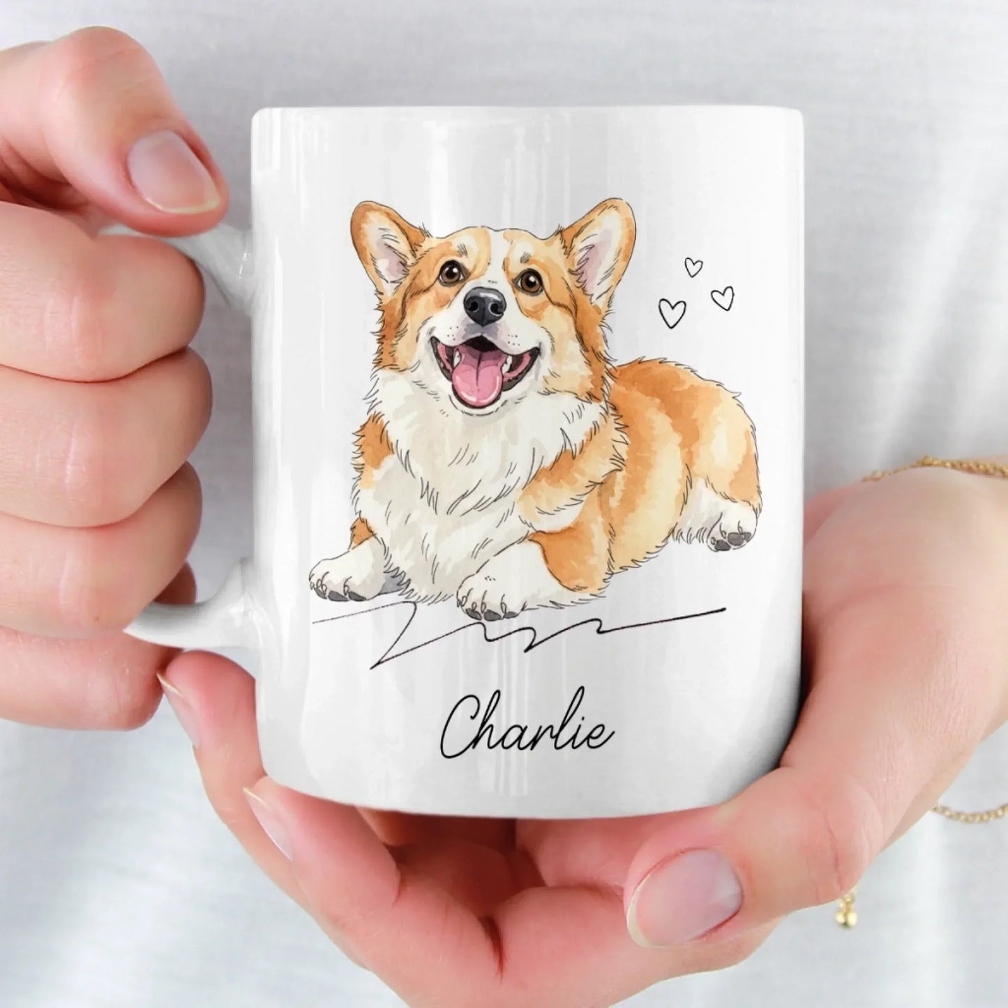 Custom Photo Mug - Personalized Christmas Birthday Gifts For Dog Cat Lovers, Dog Dad And Mom, Cat Owners - Dog Hair Is My Glitter