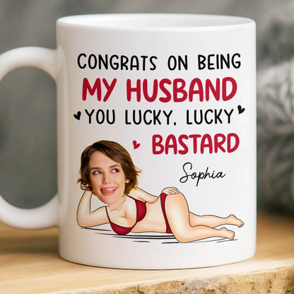Custom Photo Mug - Personalized Anniversary Wedding Gifts For Husband And Wife, Him And Her - You Me Always Forever