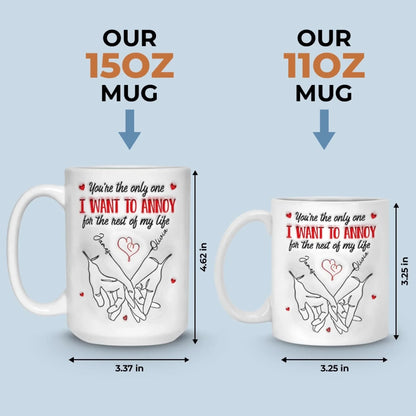 Custom Mug - Personalized Anniversary Wedding Gifts For Husband And Wife, Him And Her - Falling For You Daily