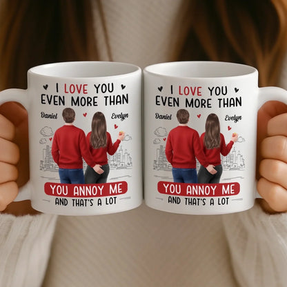 Custom Mug - Personalized Anniversary Wedding Gifts For Husband And Wife, Him And Her - Loving You Comes Easy
