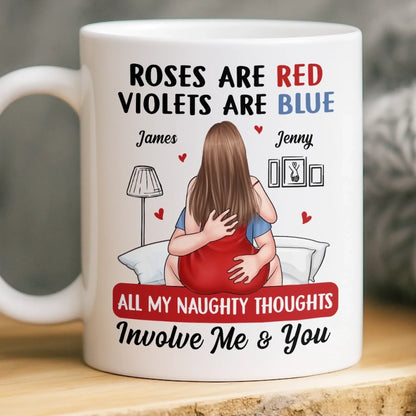 Custom Mug - Personalized Anniversary Wedding Gifts For Husband And Wife, Him And Her - Home Is Your Arms