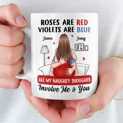 Custom Mug - Personalized Anniversary Wedding Gifts For Husband And Wife, Him And Her - Home Is Your Arms