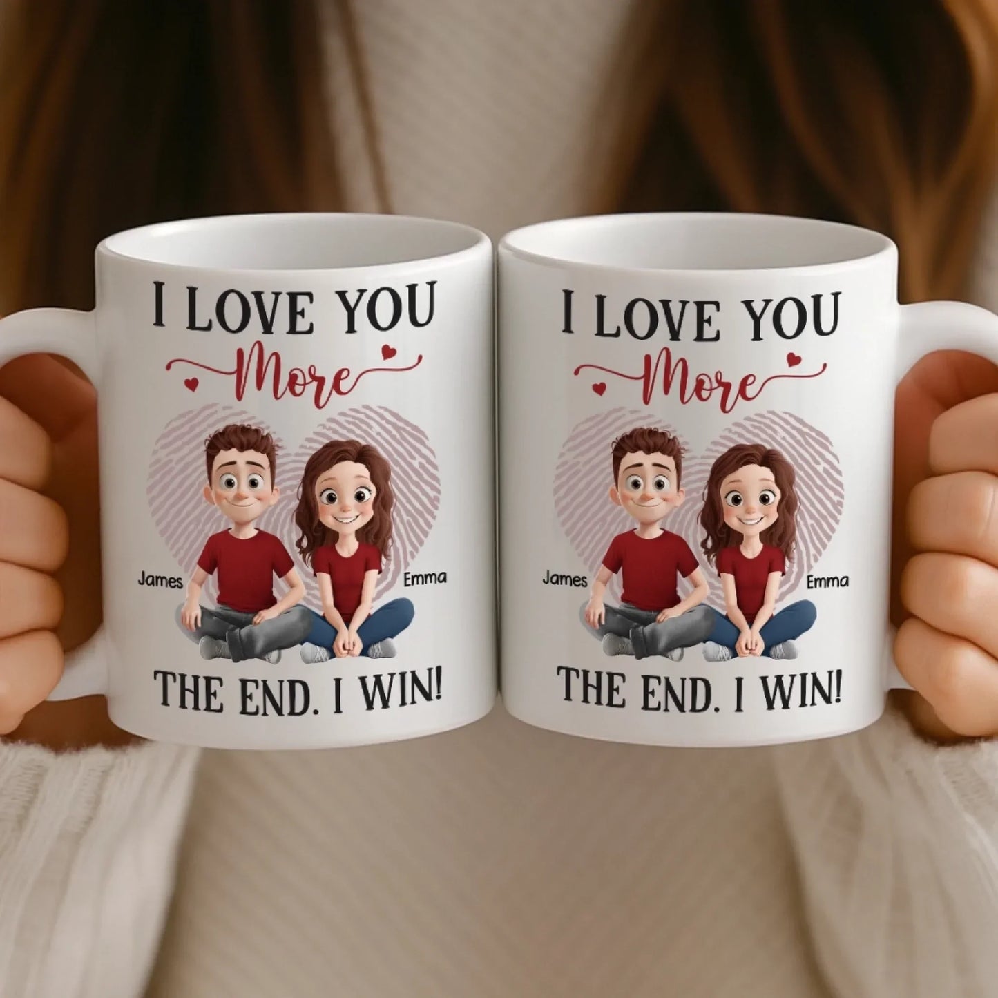 Custom Mug - Personalized Anniversary Wedding Gifts For Husband And Wife, Him And Her - Two Hearts One Story