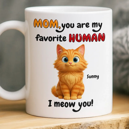 Custom Mug - Personalized Christmas Birthday Gifts For Cat Lovers, Cat Mom And Dad - Meow Mode On