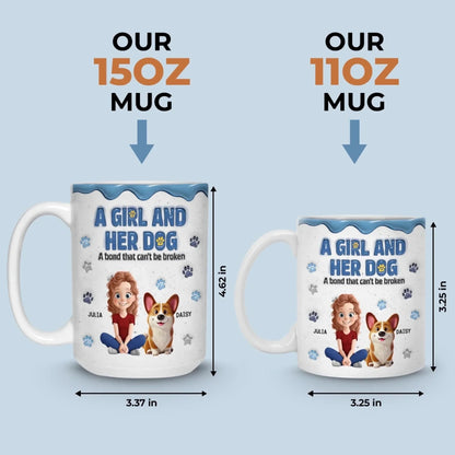Custom Mug - Personalized Christmas Birthday Gifts For Dog Lovers, Dog Dad And Mom - Besties With Fur
