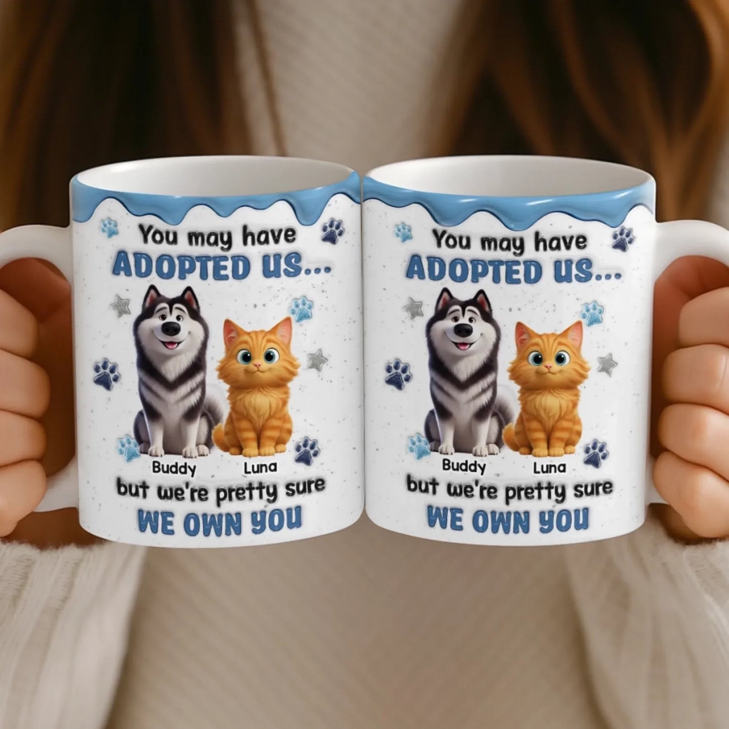 Custom Mug - Personalized Birthday Gifts For Dog Cat Lovers, Dog Dad And Mom, Cat Owners - My Pets Make Life Purrfect