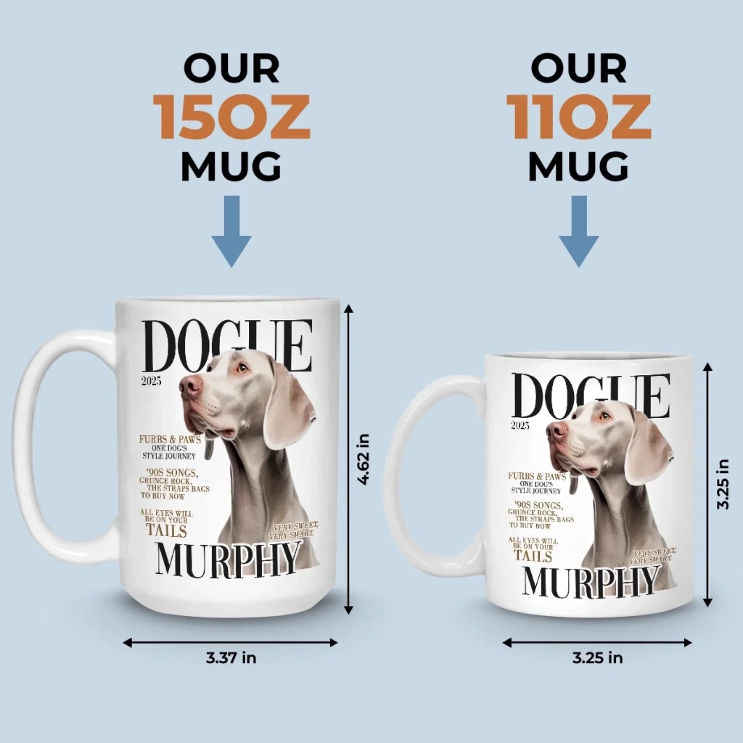 Custom Photo Magazine Mug - Personalized Birthday Gifts For Dog Lovers, Dog Dad And Mom - Captured Love In A Cup