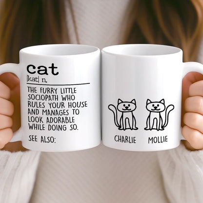 Custom Mug - Personalized Birthday Gifts For Cat Lovers, Cat Mom And Dad - Life Is Softer With Cats