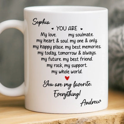 Custom Mug - Personalized Anniversary Wedding Gifts For Husband And Wife, Him And Her - Forever Starts With You