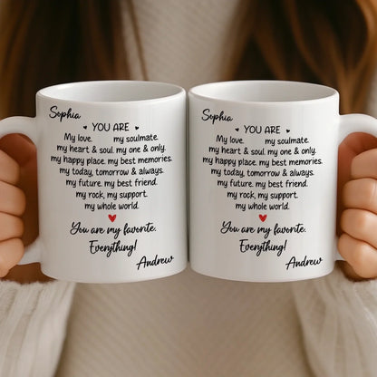 Custom Mug - Personalized Anniversary Wedding Gifts For Husband And Wife, Him And Her - Forever Starts With You