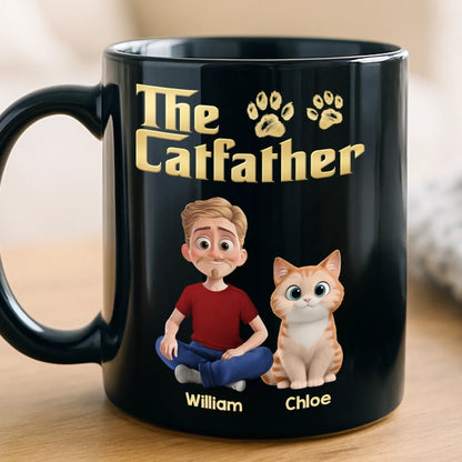Custom Black Mug - Personalized Birthday Gifts For Cat Lovers, Cat Mom And Dad - This Mug Belongs To The Boss