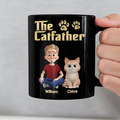 Custom Black Mug - Personalized Birthday Gifts For Cat Lovers, Cat Mom And Dad - This Mug Belongs To The Boss
