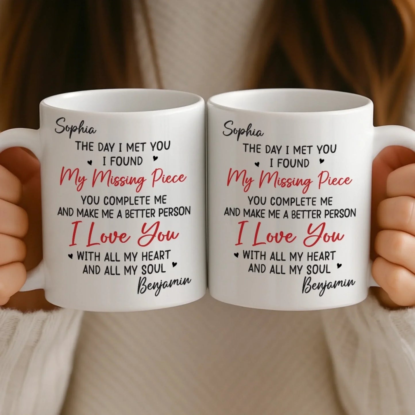Custom Mug - Personalized Anniversary Wedding Gifts For Husband And Wife, Him And Her - Hearts Chosen Forever