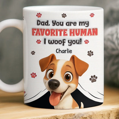 Custom Mug - Personalized Birthday Gifts For Dog Lovers, Dog Dad And Mom - Fur Baby's Favorite Human