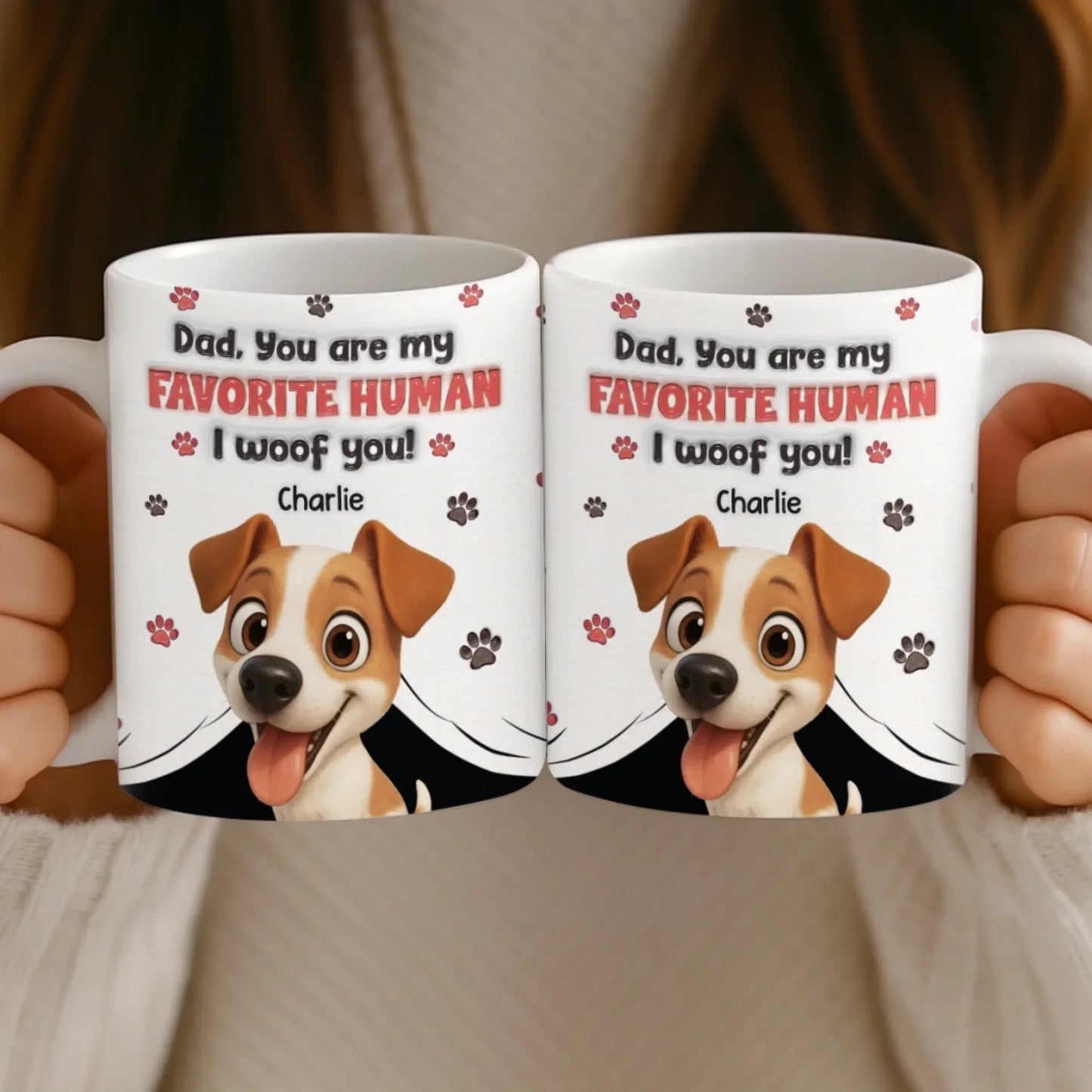 Custom Mug - Personalized Birthday Gifts For Dog Lovers, Dog Dad And Mom - Fur Baby's Favorite Human