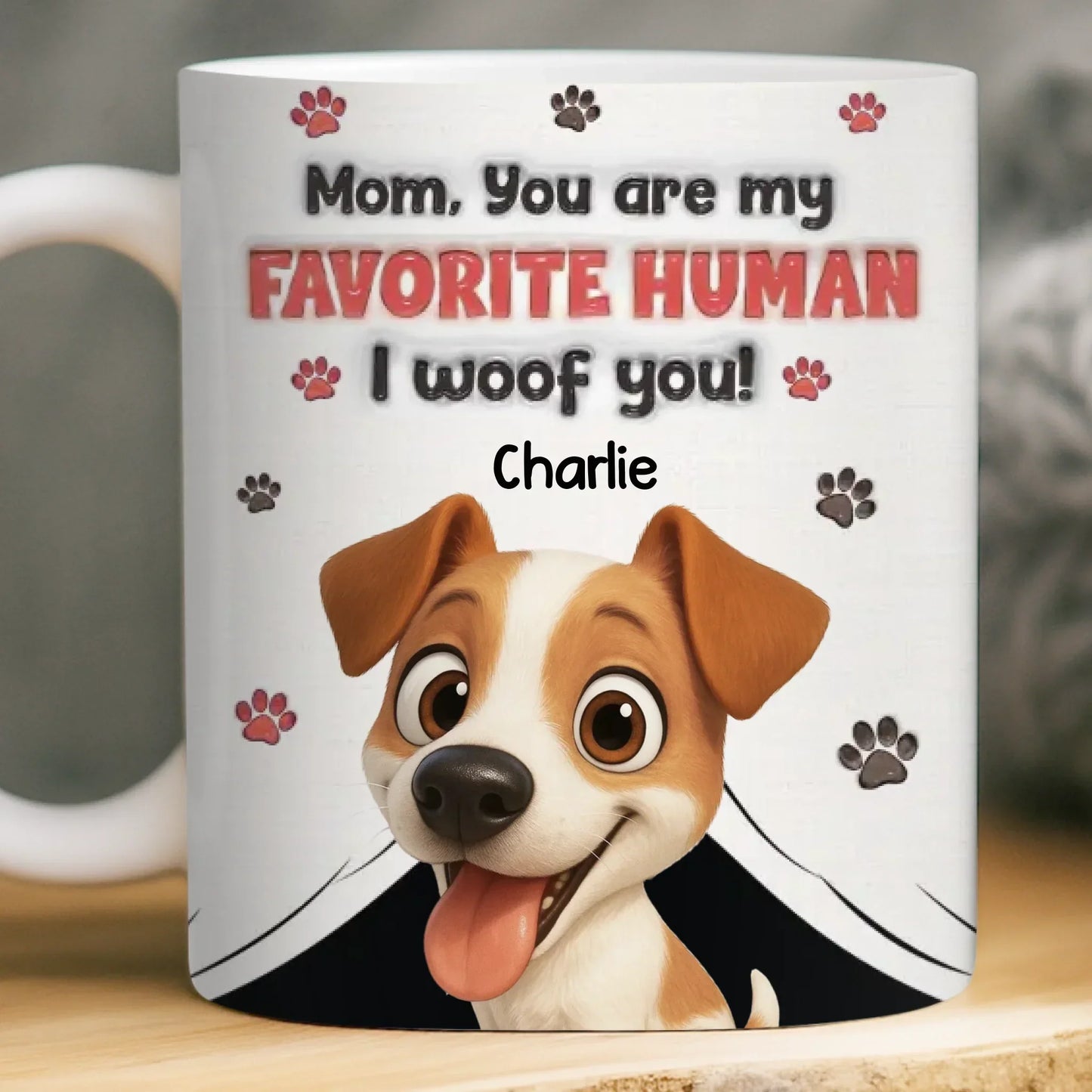 Custom Mug - Personalized Birthday Gifts For Dog Lovers, Dog Dad And Mom - Fur Baby's Favorite Human